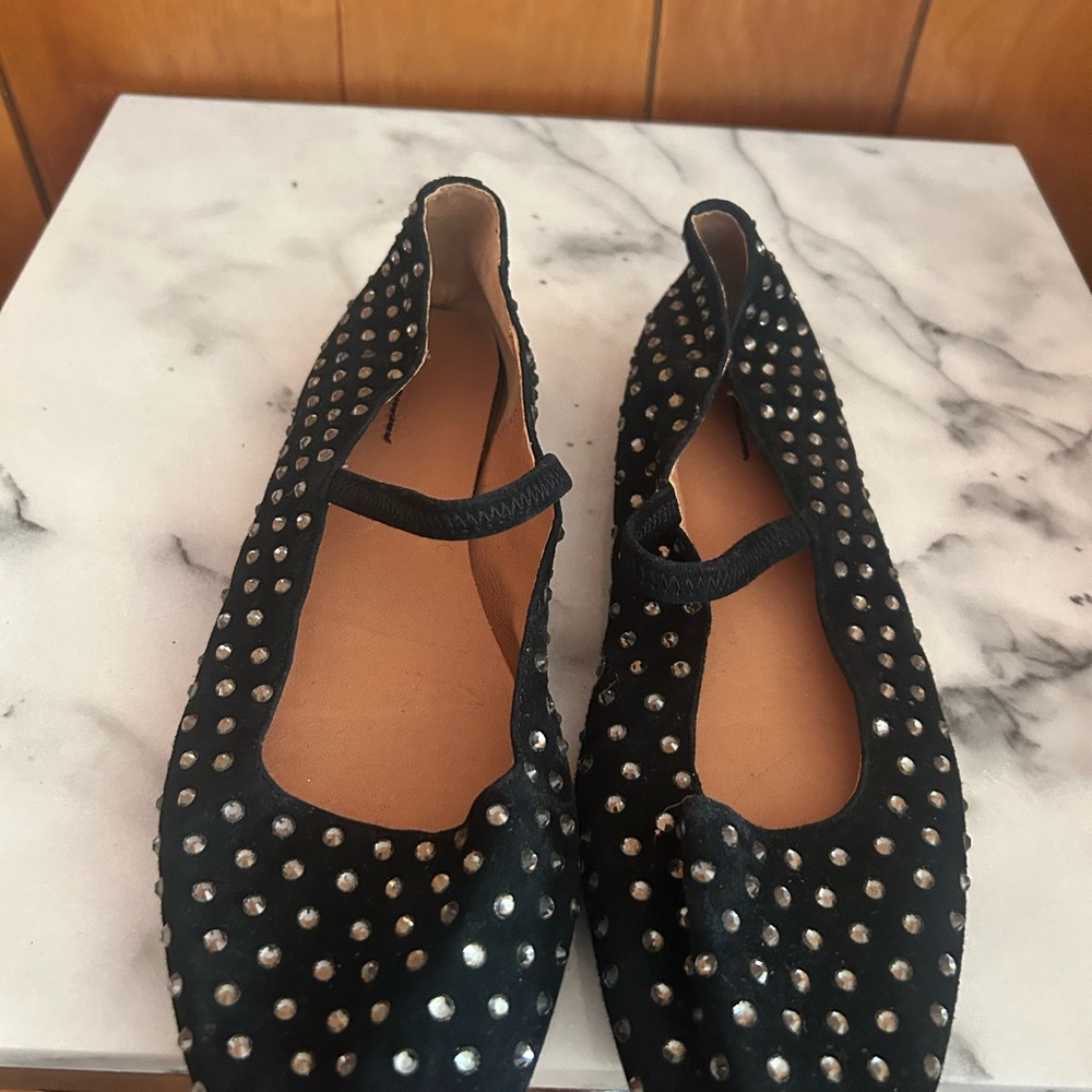 Madewell Black Studded Flats